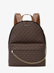 MICHAEL KORS Slater Medium Signature Logo Backpack - Brown