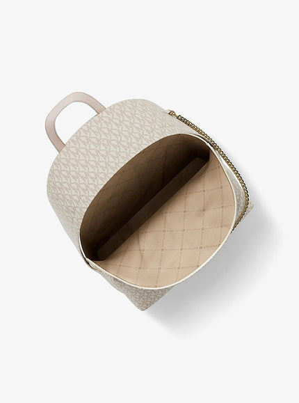 MICHAEL KORS Slater Medium Signature Logo Backpack - Lt Crm Multi