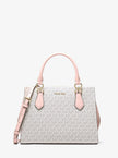 MICHAEL KORS Marilyn Medium Signature Logo Convertible Satchel - Pwd Blsh Mlt