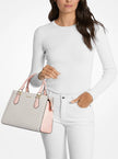 MICHAEL KORS Marilyn Medium Signature Logo Convertible Satchel - Pwd Blsh Mlt
