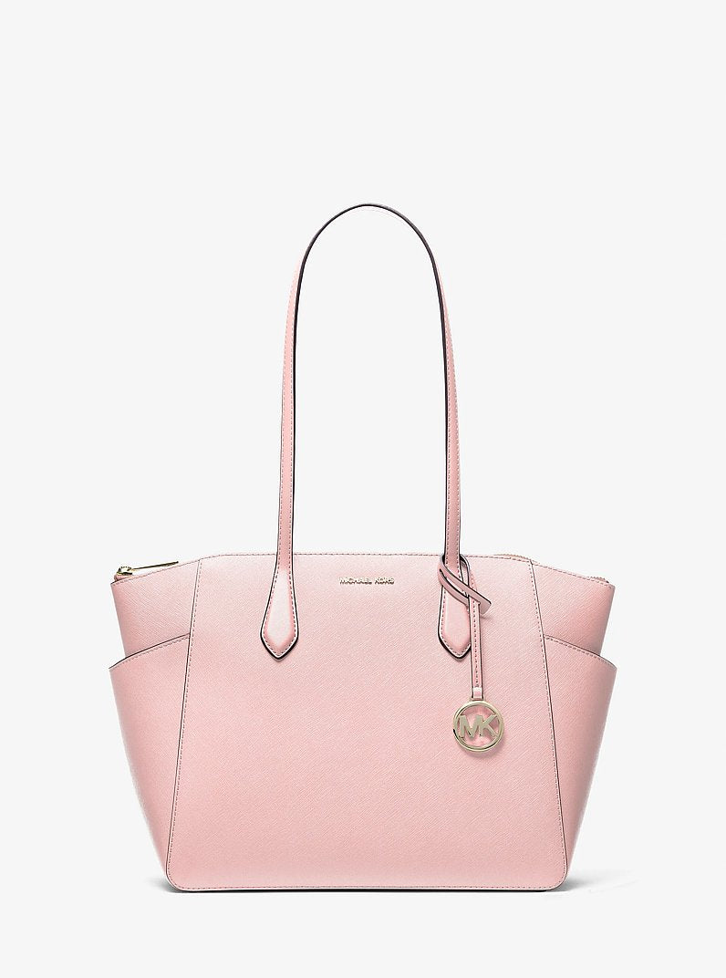[At India] MICHAEL KORS  Marilyn Medium Signature Logo Tote Bag - Pwd Blsh Mlt