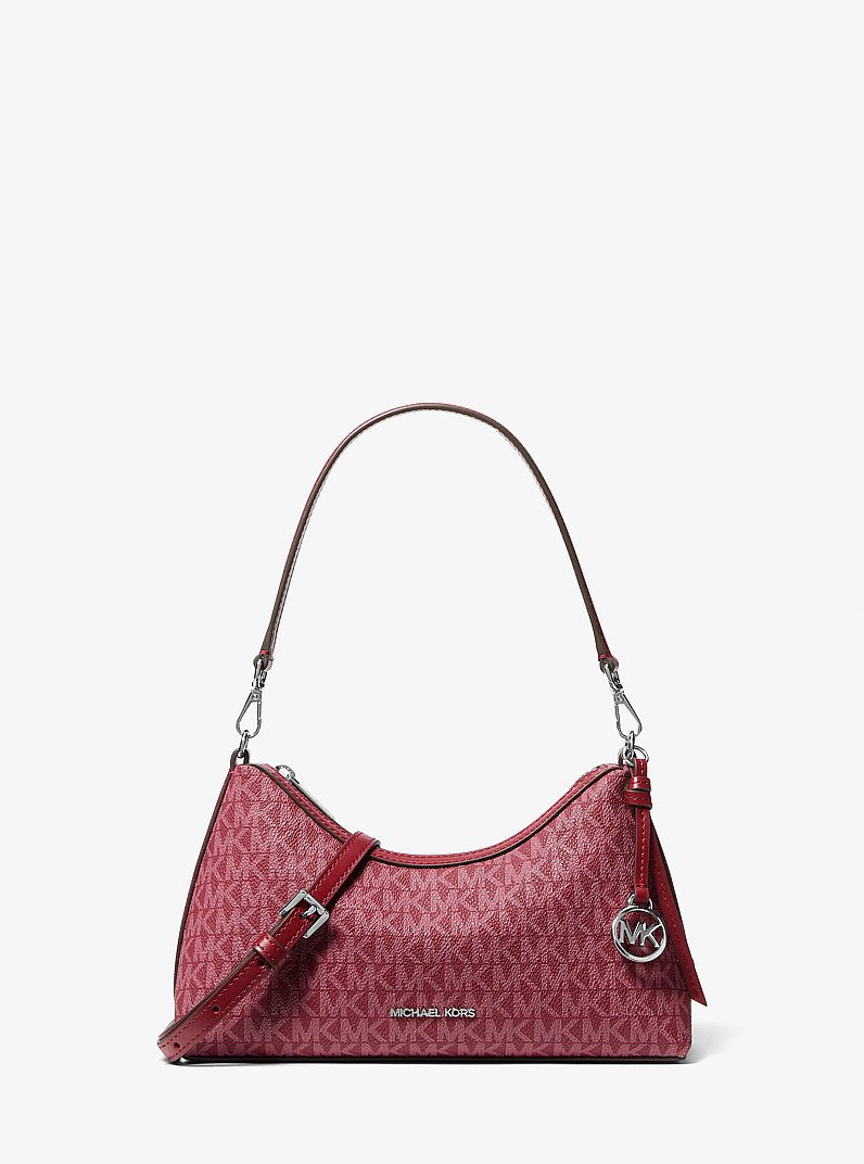 MICHAEL KORS Sammy Small Signature Logo Convertible Crossbody Bag - Maroon