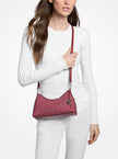 MICHAEL KORS Sammy Small Signature Logo Convertible Crossbody Bag - Maroon