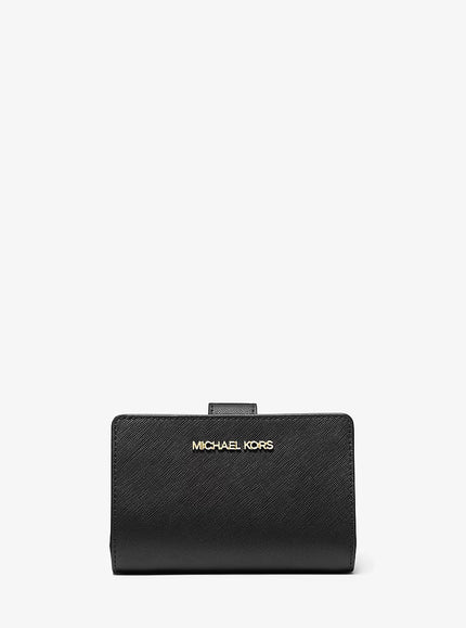 MICHAEL KORS Medium Crossgrain Leather Wallet - Luggage