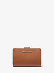 MICHAEL KORS Medium Crossgrain Leather Wallet - Luggage