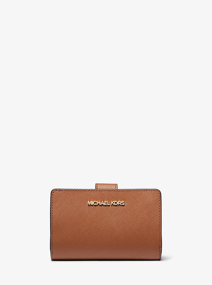 MICHAEL KORS Medium Crossgrain Leather Wallet - Luggage