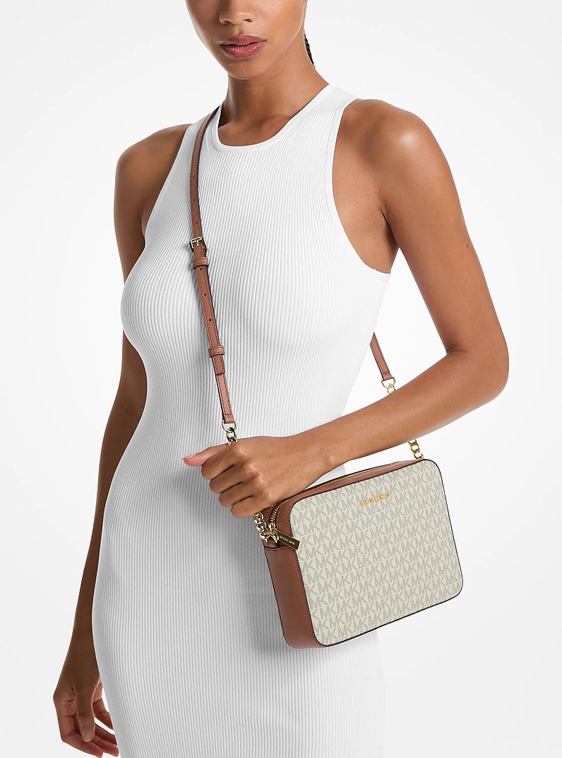 MICHAEL KORS Jet Set Large Printed Logo Crossbody Bag