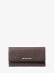 MICHAEL KORS Jet Set Large Logo Trifold Wallet - Brown