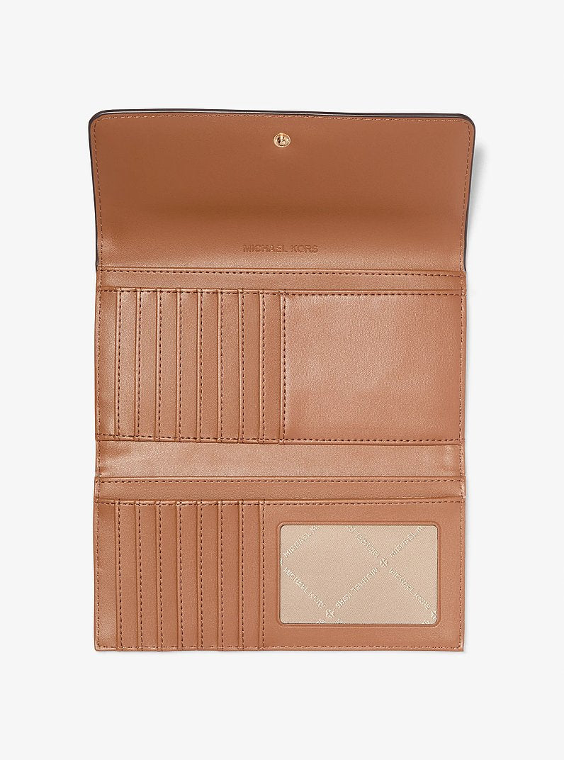 MICHAEL KORS Jet Set Large Logo Trifold Wallet - Brown