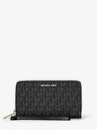 MICHAEL KORS Jet Set Large Signature Logo Smartphone Wallet - Black