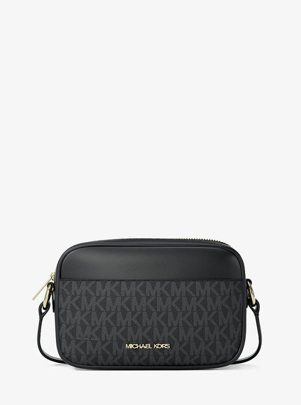MICHAEL KORS Jet Set Travel Small Signature Logo Camera Crossbody Bag - Black
