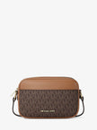 MICHAEL KORS Jet Set Small Signature Logo Camera Crossbody Bag BROWN 1