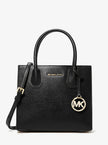 MICHAEL KORS  Mercer Medium Pebbled Leather Crossbody Bag - Black