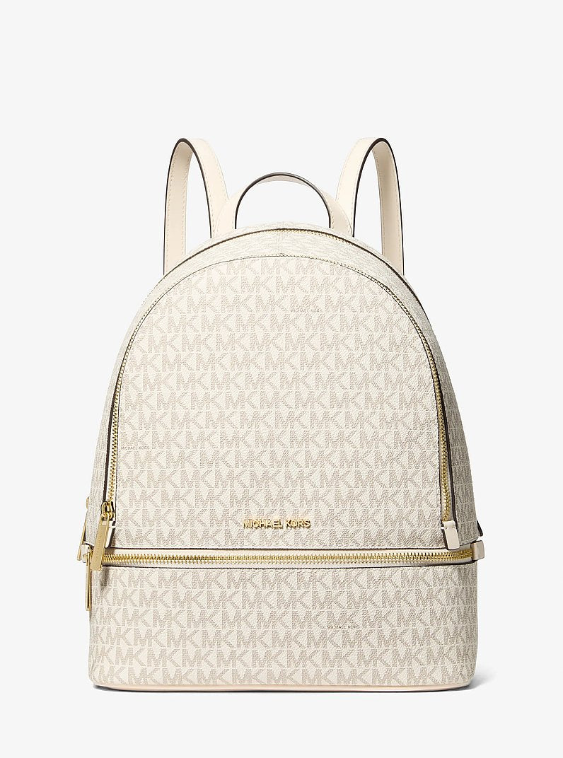 MICHAEL KORS  Rhea Medium Signature Logo Backpack - Lt CRM Multi