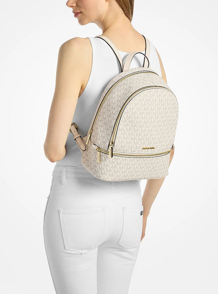 MICHAEL KORS  Rhea Medium Signature Logo Backpack - Lt CRM Multi