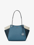 MICHAEL KORS Jet Set Large Color-Block Signature Logo Shoulder Bag - Denim Multi