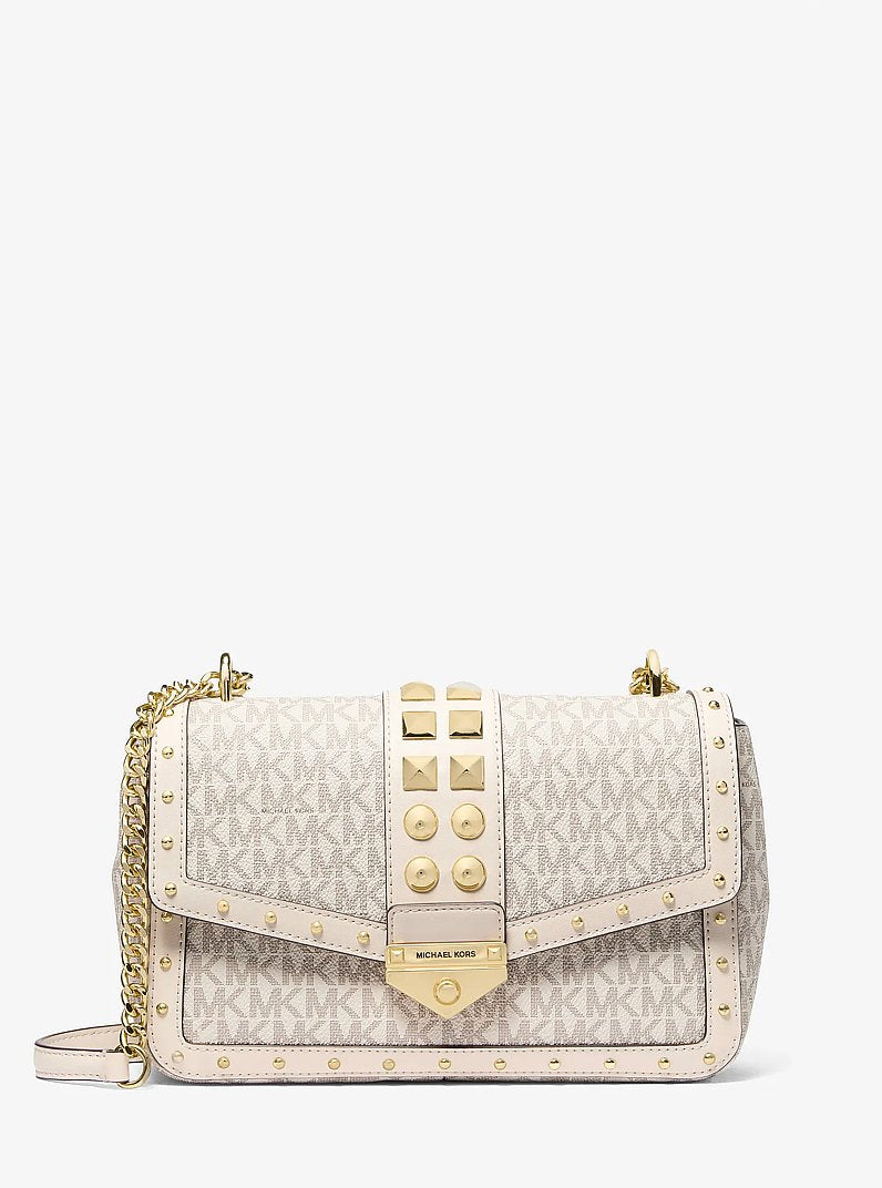 MICHAEL KORS Soho Large Studded Signature Logo Shoulder Bag - Lt CRM Multi