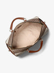 MICHAEL KORS Grayson Extra-Large Striped Signature Logo Weekender Bag - Vanilla/Luggage