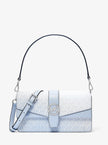 [At India] MICHAEL KORS Greenwich Medium Signature Logo Shoulder Bag - Pale Ocean