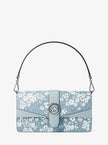 MICHAEL KORS Greenwich Medium Printed Signature Logo Convertible Shoulder Bag  - Pale Ocean