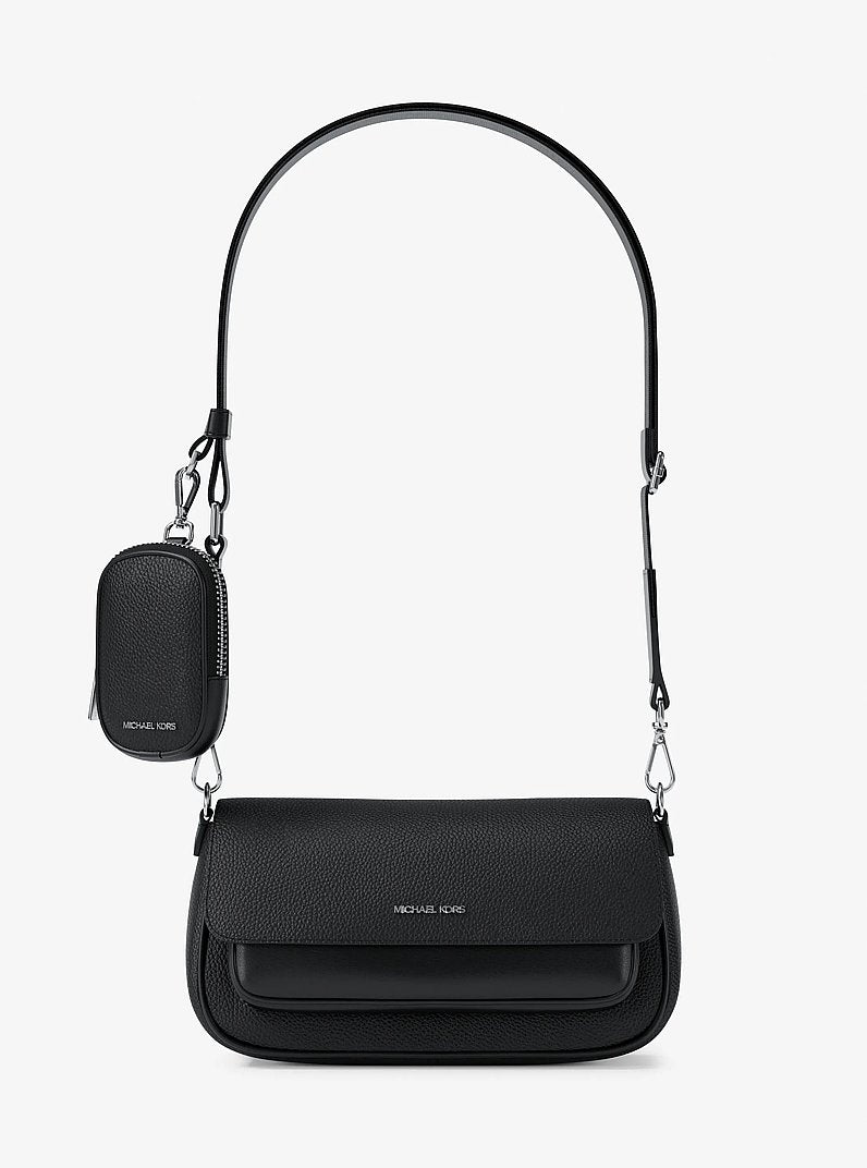 MICHAEL KORS Jet Set Travel Small Pebbled Leather Crossbody Bag With Pouch - Black