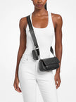 MICHAEL KORS Jet Set Travel Small Pebbled Leather Crossbody Bag With Pouch - Black