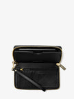 MICHAEL KORS Large Pebbled Leather Smartphone Wristlet - Black