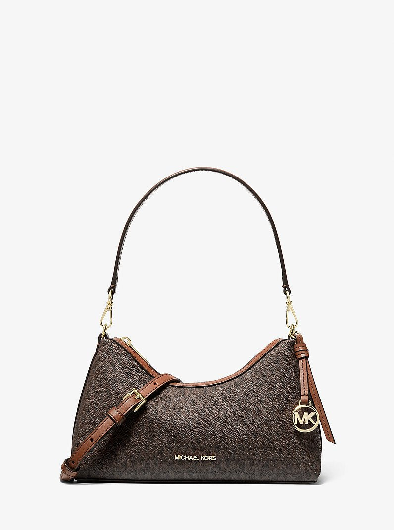MICHAEL KORS Sammy Small Signature Logo Convertible Crossbody Bag - Brown
