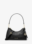 MICHAEL KORS Sammy Small Pebbled Leather Convertible Crossbody Bag - Black