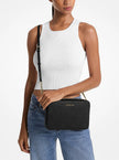 MICHAEL KORS Jet Set Large Saffiano Leather Crossbody Bag - Gold Black
