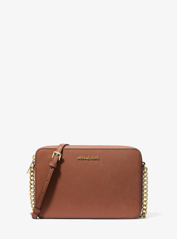 MICHAEL KORS Jet Set Large Saffiano Leather Crossbody Bag - Powder Blush