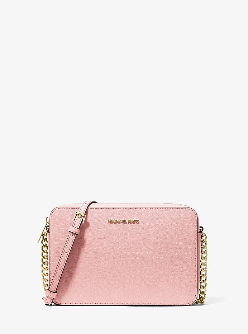 MICHAEL KORS Jet Set Large Saffiano Leather Crossbody Bag - Luggage