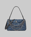 KARL LAGERFELD Nadine Denim Jacquard Shoulder Bag - Blue image 0