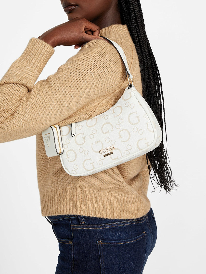 Guess Oona Logo Shoulder Bag - White image 1