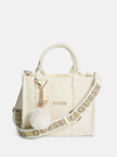 Guess Holly Velvet Mini Tote - Off-White image 0