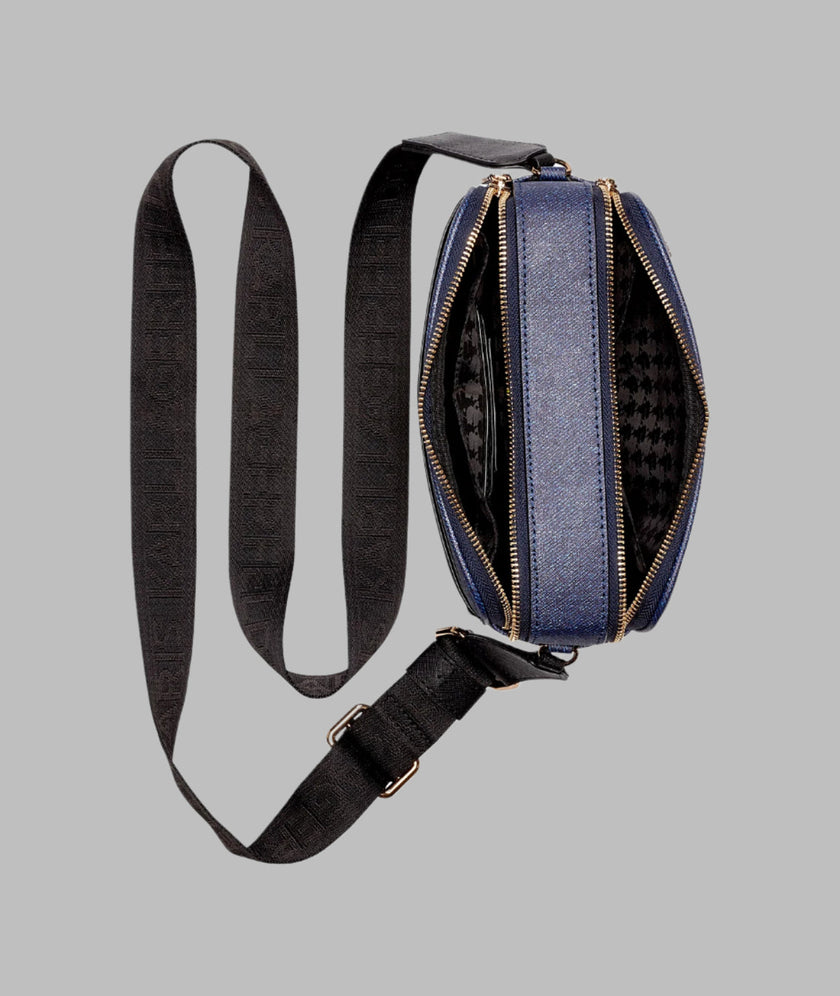 KARL LAGERFELD Maybelle Denim Crossbody With Pins - Denim Color Blue image 2