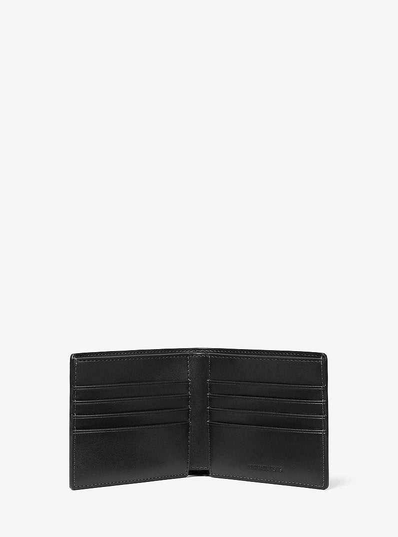 MICHAEL KORS Pebbled Leather Billfold Wallet and Signature Logo Card Case Gift Set
