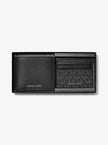 MICHAEL KORS Pebbled Leather Billfold Wallet and Signature Logo Card Case Gift Set