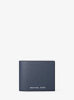 [At India] MICHAEL KORS Cooper Pebbled Leather Billfold Wallet - Navy