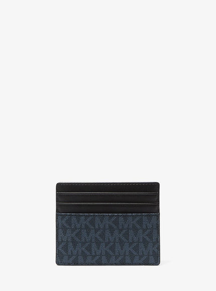 MICHAEL KORS Cooper Signature Logo Card Case - Admrl/Plblue