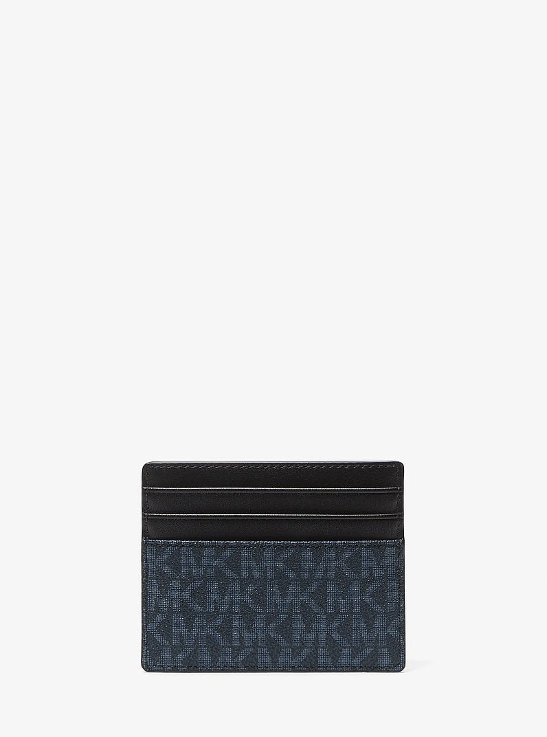MICHAEL KORS Cooper Signature Logo Card Case - Admrl/Plblue