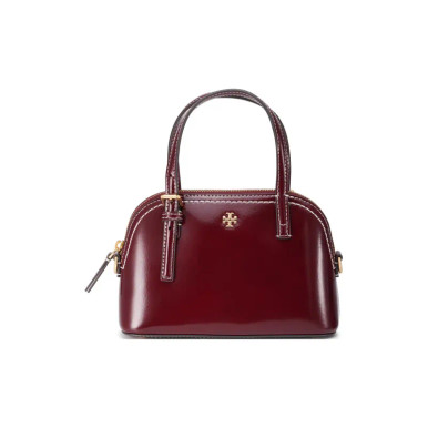 TORY BURCH Patent Leather Shoulder Bag Crossbody Bag Handbag Women's Burgundy image 1