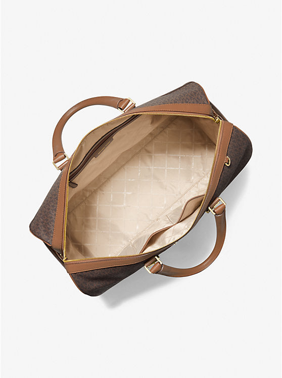 Michael Kors Bedford Travel Extra Large Striped Logo Bag - BROWN/ACORN image 2