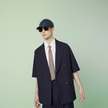 GUCCI Interlocking G Baseball Hat Print Silk Tie image 1