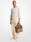 [At India] MICHAEL KORS  Pacey Medium Signature Logo Pocket Briefcase