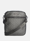Guess Gio Logo Top-Zip Crossbody - Gray image 0