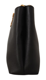 VERSACE Calf Leather Small Hobo Shoulder  bag - Black image 2