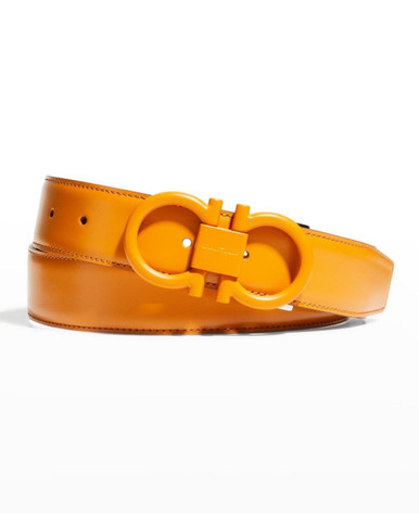 SALVATORE FERRAGAMO Ceinture Reversible Blanc Orange Belt image 1