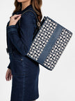 Guess Myrtille Jacquard Logo Tote - Blue image 1