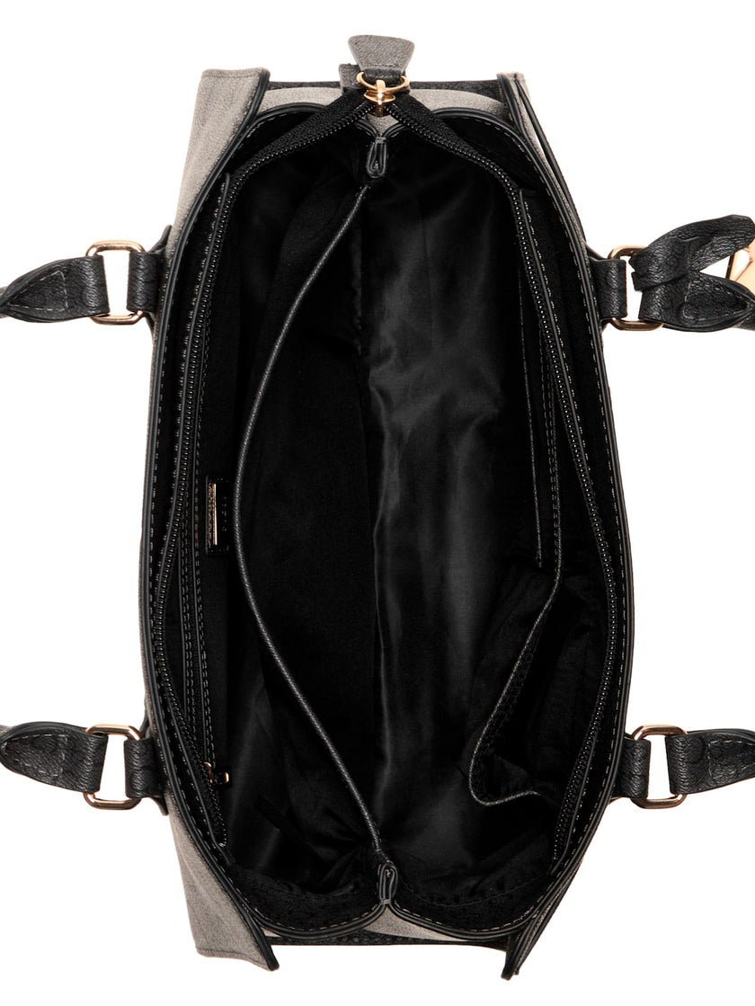 Guess Eldoria Enlarged Logo Satchel - Black image 3
